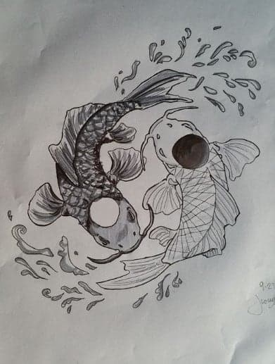 koi fish yin yang