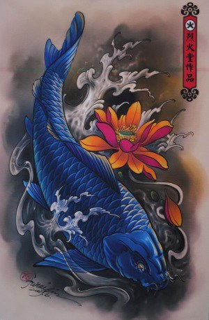 blue koi fish meaning