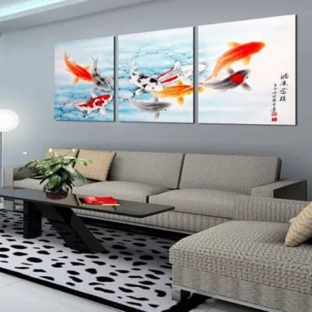 kfeng shui painting for living room oi fish painting feng shui