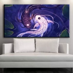 yin yang koi painting