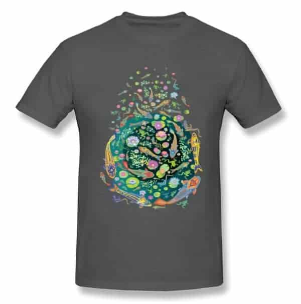 Koi fish shirt doodle art design grey color for sale