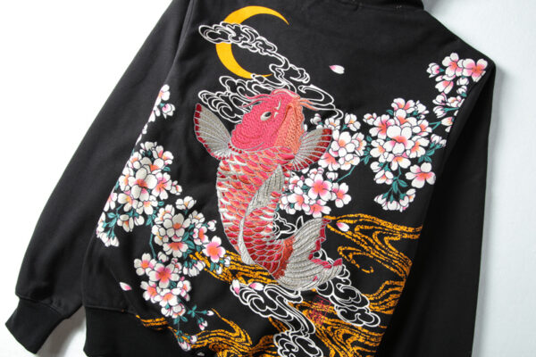 Koi fish embroidered sweater 5