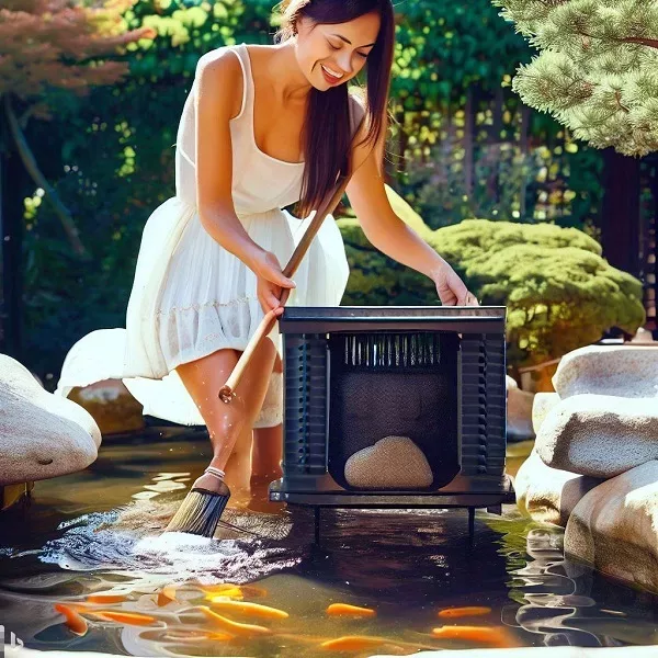 Understanding the filtration process in a koi pond