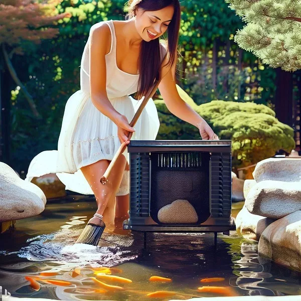 Understanding the filtration process in a koi pond