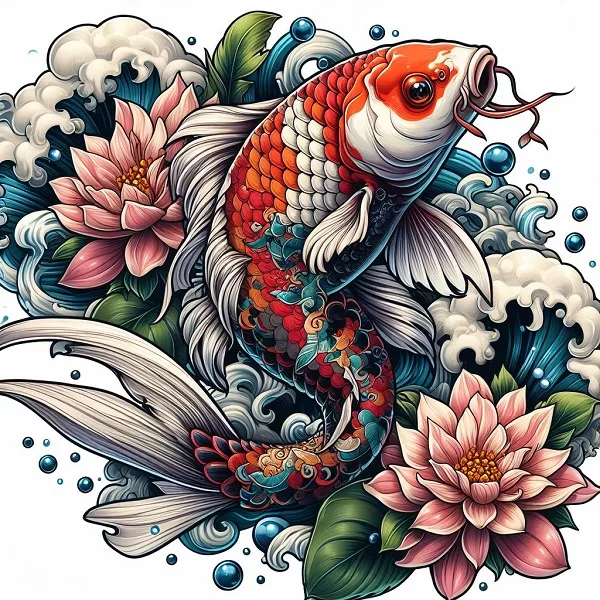 koi fish swimming up and down meaning tattoo koi fish 